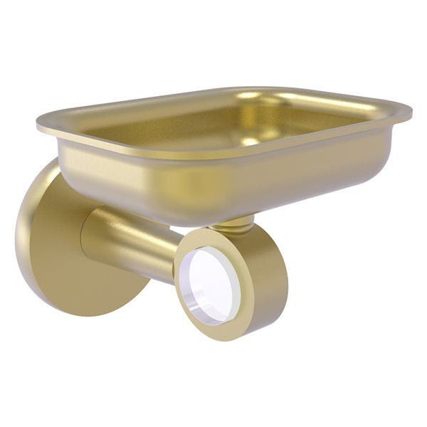 Allied Brass Clearview Satin Brass Soap Dish