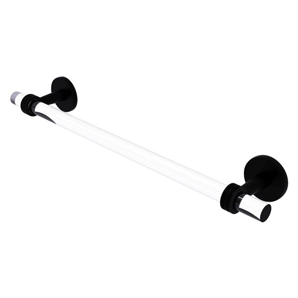 Allied Brass Clearview 24-in Matte Black Wall Mount Single Towel Bar