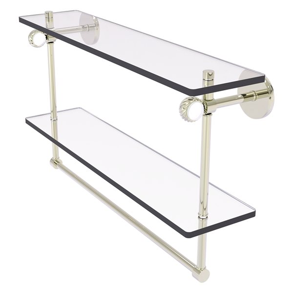 Allied Brass Clearview 22-in 2-Tier Glass Wall Mount Bathroom Shelf in ...