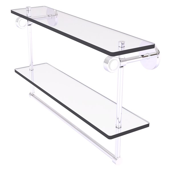 Glass chrome bathroom clearance shelving unit