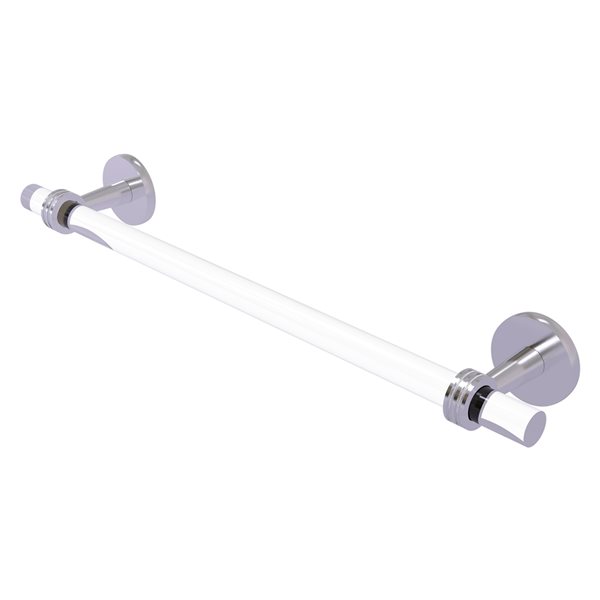 Allied Brass Clearview 24-in Satin Chrome Wall Mount Single Towel Bar