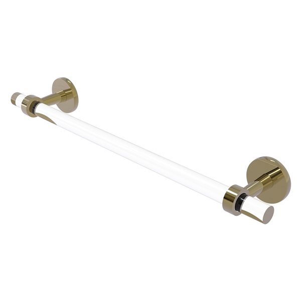 Allied Brass Clearview 36-in Unlacquered Brass Wall Mount Single Towel Bar