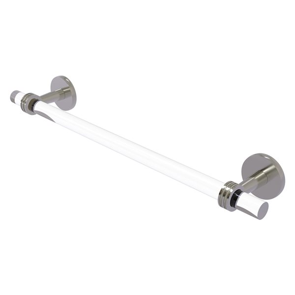 Allied Brass Clearview 18-in Satin Nickel Wall Mount Single Towel Bar