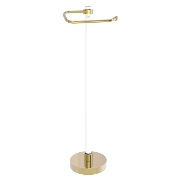 Allied Brass Clearview Unlacquered Brass Freestanding Single Post   330875340 MainImage 001 L 