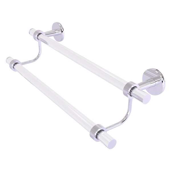 Allied Brass Clearview 36-in Double Polished Chrome Wall Mount Double Towel Bar