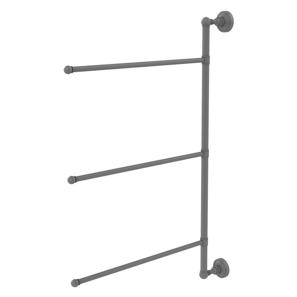 Allied Brass Dottingham Matte Gray Wall Mount Towel Rack