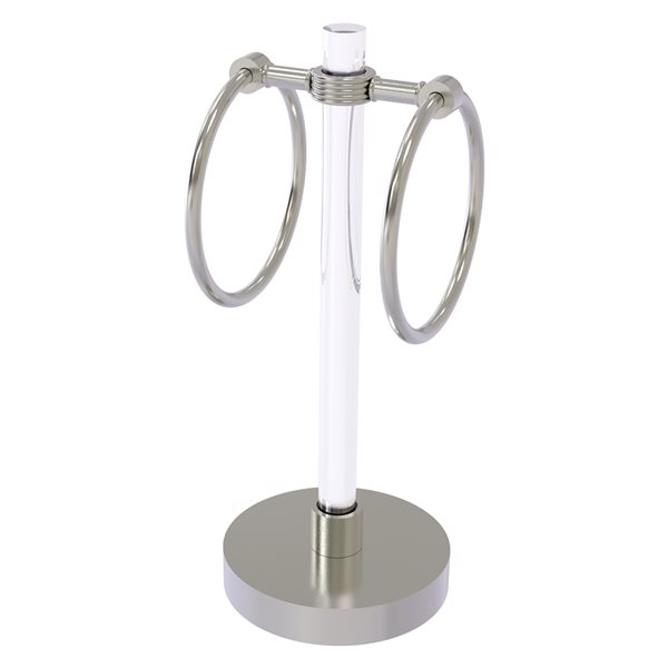 Allied Brass Clearview Satin Nickel Freestanding Countertop Towel Ring