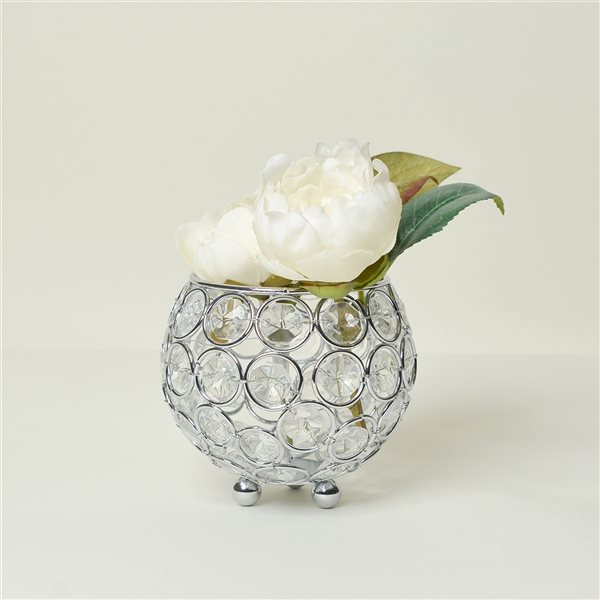 Elegant Designs 3.75-in x 4-in Crystal Tea Light Candle Holder