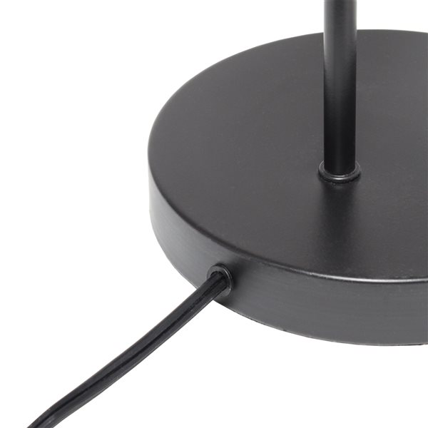 Lalia Home Studio Loft 20-in Black Incandescent On/Off Switch Standard Table Lamp with Metal Shade