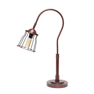 Lalia Home Studio Loft 25-in Red Bronze Incandescent On/Off Switch Standard Table Lamp with Metal Shade