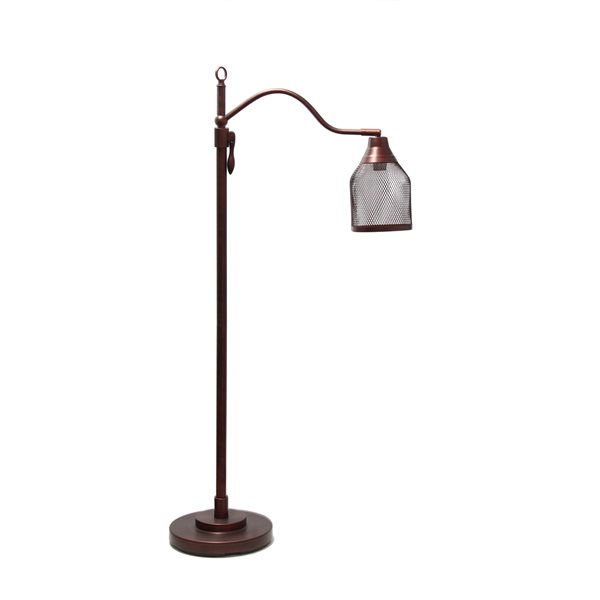 Lalia Home Metal Vintage Arched 1 Light Table Lamp in Red Bronze