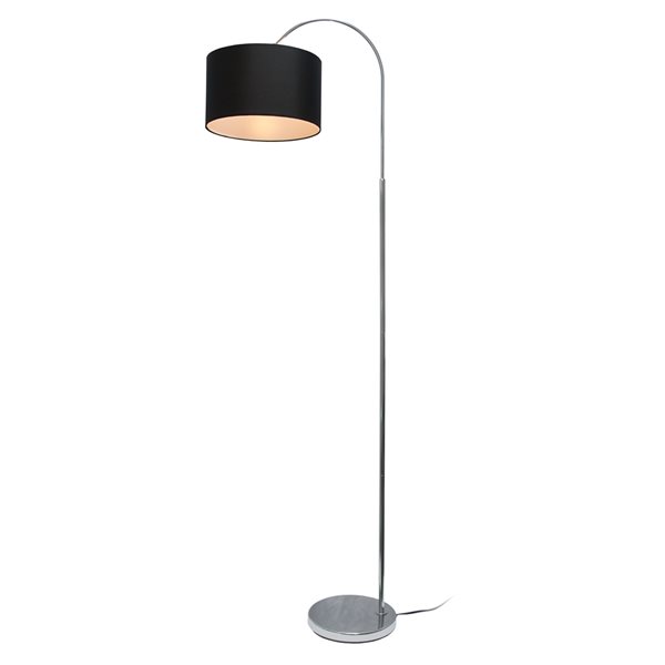 Simple Designs 66-in Black Standard Floor Lamp