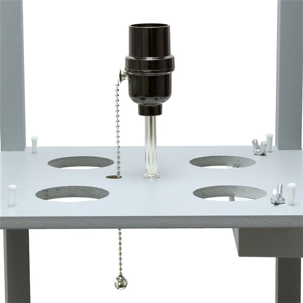 Simple Designs 62.5-in Grey Cube Floor Lamp