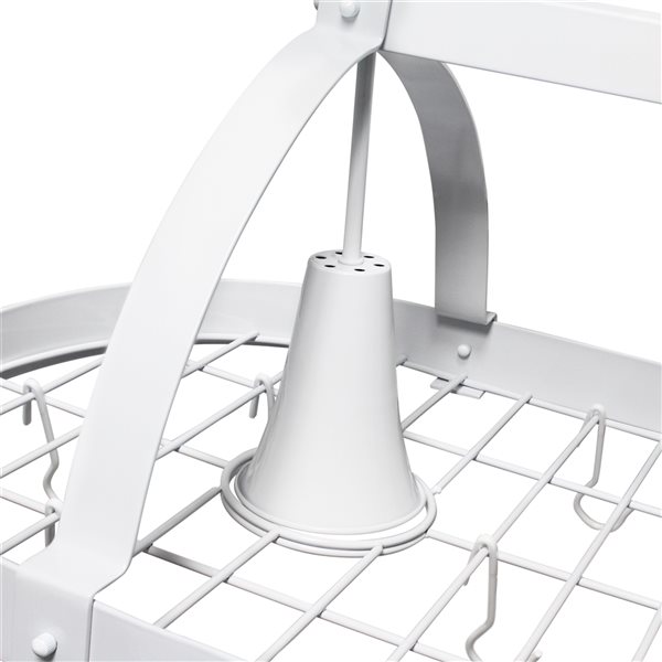 Home Collection 19.25-in x 35.5-in White Lighted Pot Rack