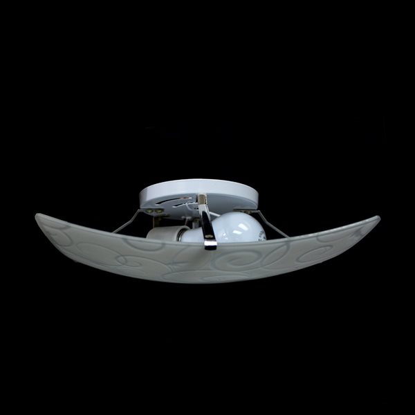 Simple Designs 9.8-in White Traditional Incandescent Flush Mount Light