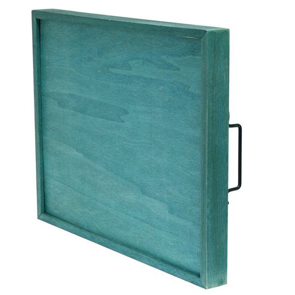 Elegant Designs 15.5-in x 12-in Blue Rectangle Serving Tray