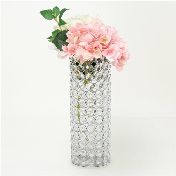 Elegant Designs 11.25-in x 4-in Crystal Vase