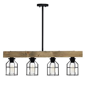 Lalia Home Wood Barnlitt Farmhouse Incandescent Medium Pendant Light
