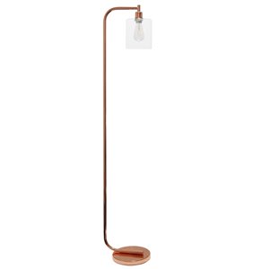 Simple Designs 13.58-in Rose Gold Standard Floor Lamp