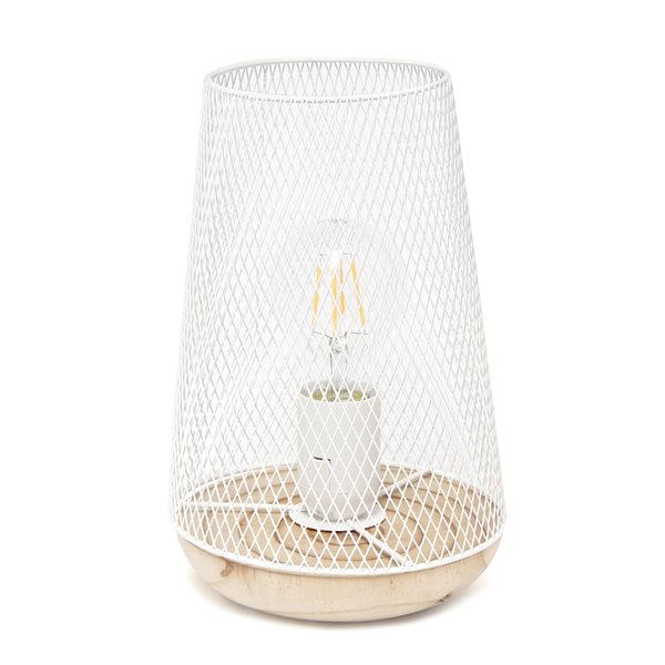 Simple Designs 9-in White Incandescent On/Off Switch Standard Table ...
