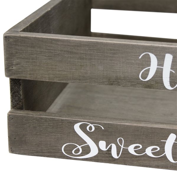 Elegant Designs Cheeky Rustic Grey Finish on Wood Small Bath Accessory