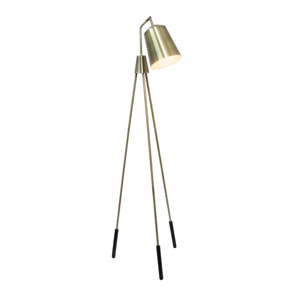 Lalia Home Studio Loft 65-in Antique Brass Standard Floor Lamp