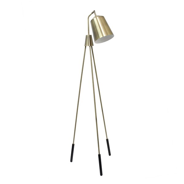 Lalia Home Studio Loft 65-in Antique Brass Standard Floor Lamp