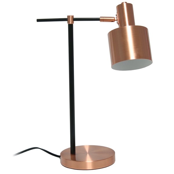 Lalia Home Studio Loft 21 In Rose Gold, Copper Table Lamp Nz