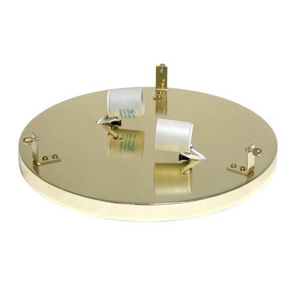 Elegant Designs Elipse Crystal 12-in Contemporary/Modern Gold Incandescent Flush Mount Light