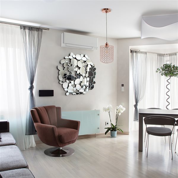 Elegant Designs Elipse Crystal Modern Cylinder Incandescent Mini Pendant Light