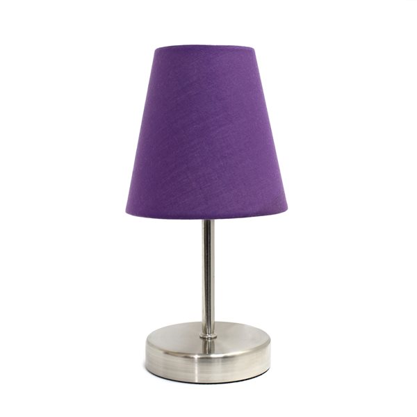 Purple table deals lamp shade