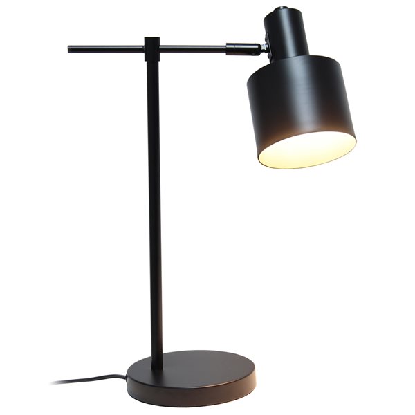 Lalia Home Studio Loft 21-in Black Incandescent On/Off Switch Standard Table Lamp with Metal Shade