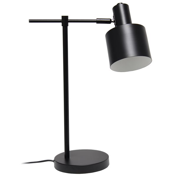 Lalia Home Studio Loft 21-in Black Incandescent On/Off Switch Standard Table Lamp with Metal Shade