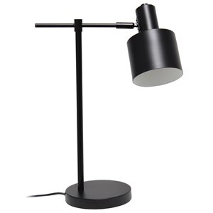 Lalia Home Studio Loft 21-in Black Incandescent On/Off Switch Standard Table Lamp with Metal Shade