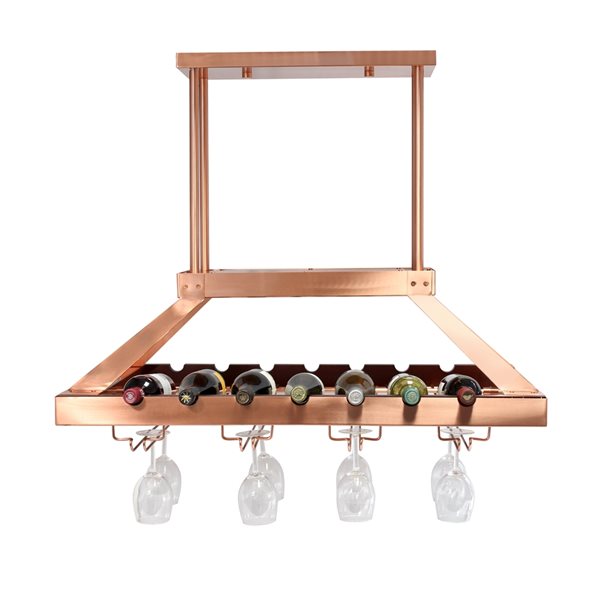 Elegant Designs Rose Gold Metal Wine Rack