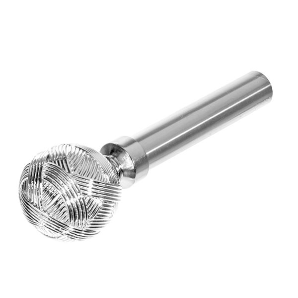 iH casadécor Orb 66-in to 120-in Silver Steel Single Curtain Rod