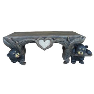 IH Casa Decor 13.5-in Polyresin Wood Love to Hang out Bear Shelf