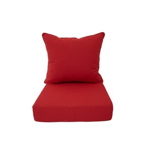 Bozanto Red  2-Piece Deep Seat Patio Chair Cushion