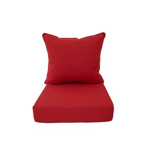 Coussins rouges pour chaise de patio profonde par Bozanto Inc. , 2 pièces