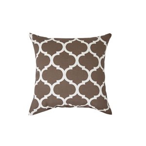 Bozanto Brown Graphic Print 16-in x 16-in Square Throw Pillow