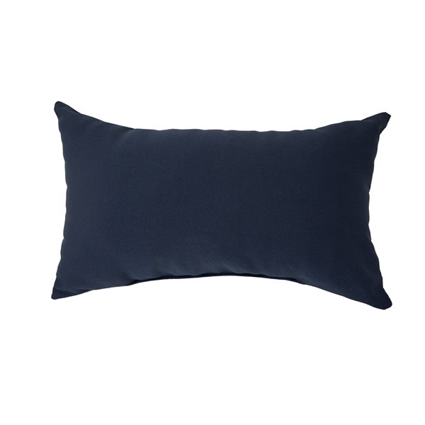 Coussin décoratif Bozanto rectangulaire bleu de 11 po x 16,5 po