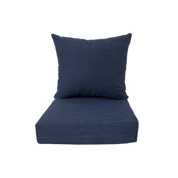 Bozanto 2Piece Blue Deep Seat Patio Chair Cushion 08483/140 RONA