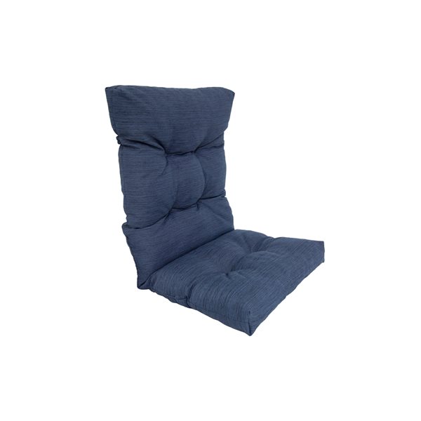 Coussin bleu pour chaise de patio à dossier haut par Bozanto Inc.