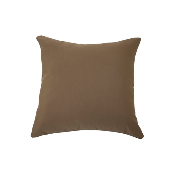 Bozanto Solid Brown Square Throw Pillow