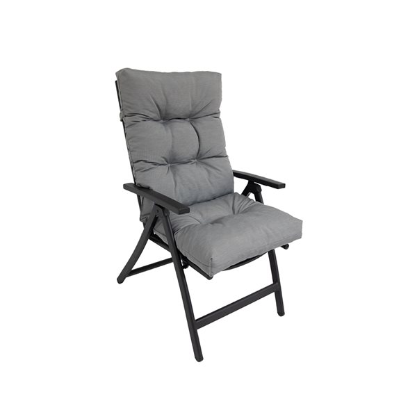 Bozanto Grey High Back Patio Chair Cushion