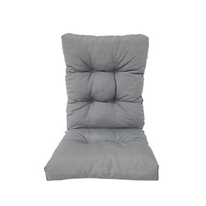 Coussin gris Bozanto Inc. pour chaise de patio à dossier haut