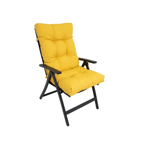 Bozanto Inc. High Back Patio Chair Yellow Cushion