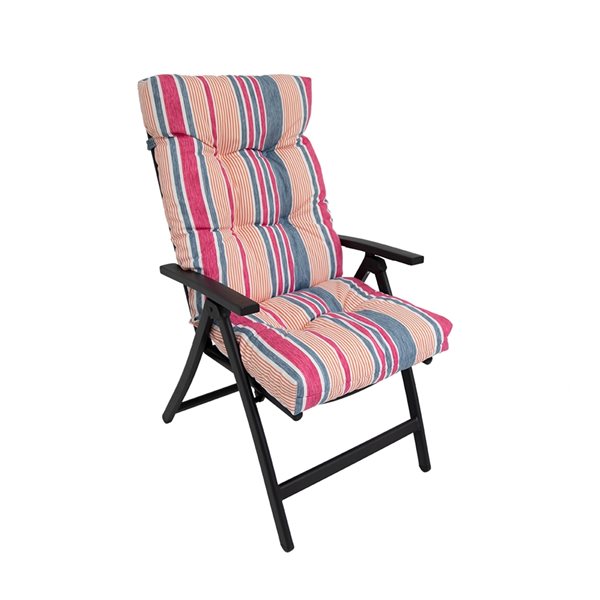 Bozanto High Back Patio Chair Pink Cushion