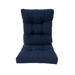 Bozanto Navy Blue High Back Patio Chair Cushion