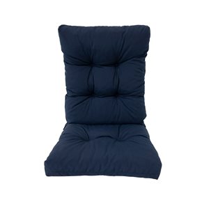 Coussin bleu marine Bozanto Inc. pour chaise de patio à dossier haut